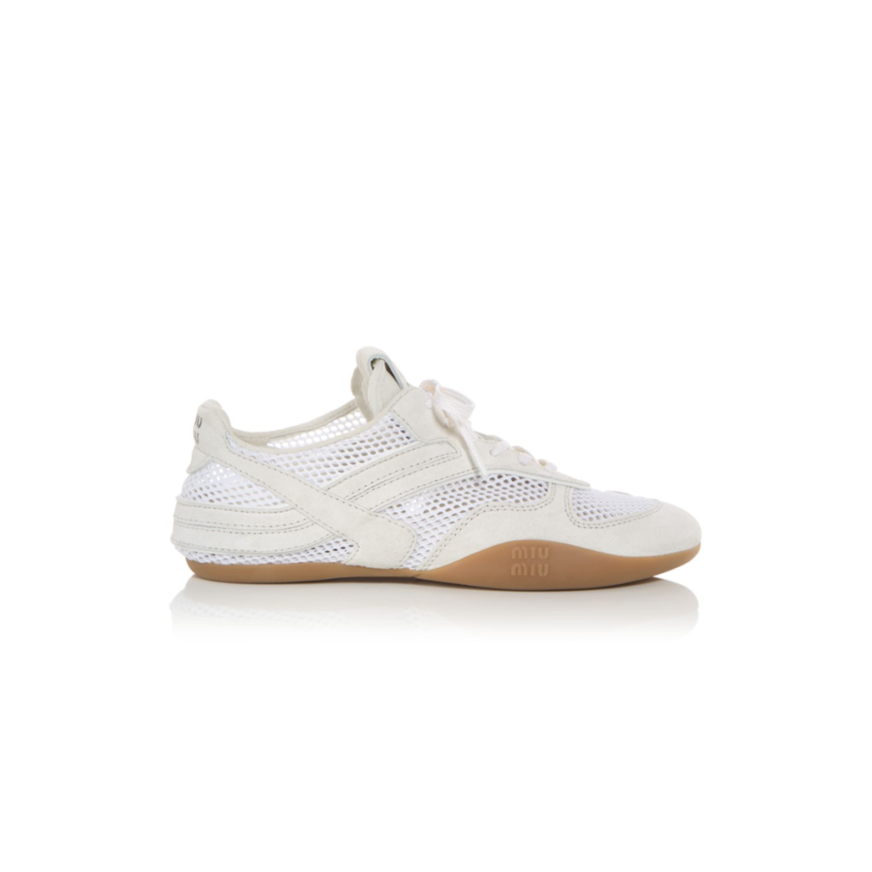 MIU MIU WOMEN'S ALLACCIATE MESH SNEAKERS